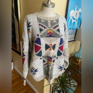 vintage colorful woolrich sweater